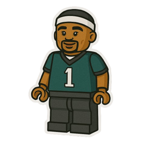 JALEN HURTS LEGO STICKER