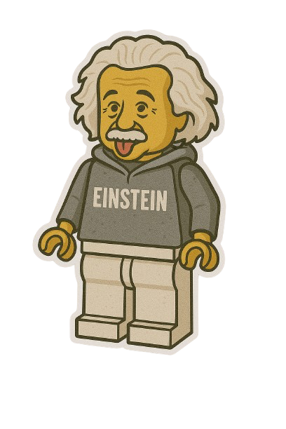 ALBERT EINSTEIN LEGO STICKER