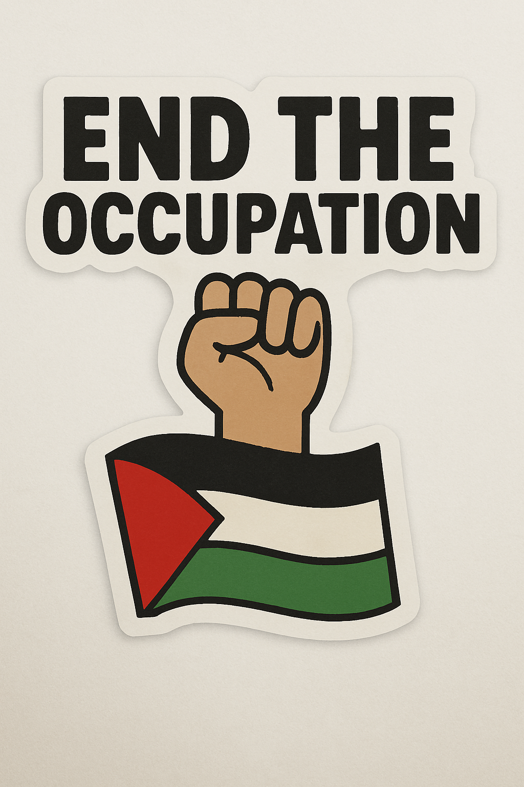 END THE OCCUPATION STICKER