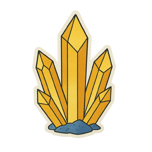 GOLD CRYSTALS STICKER