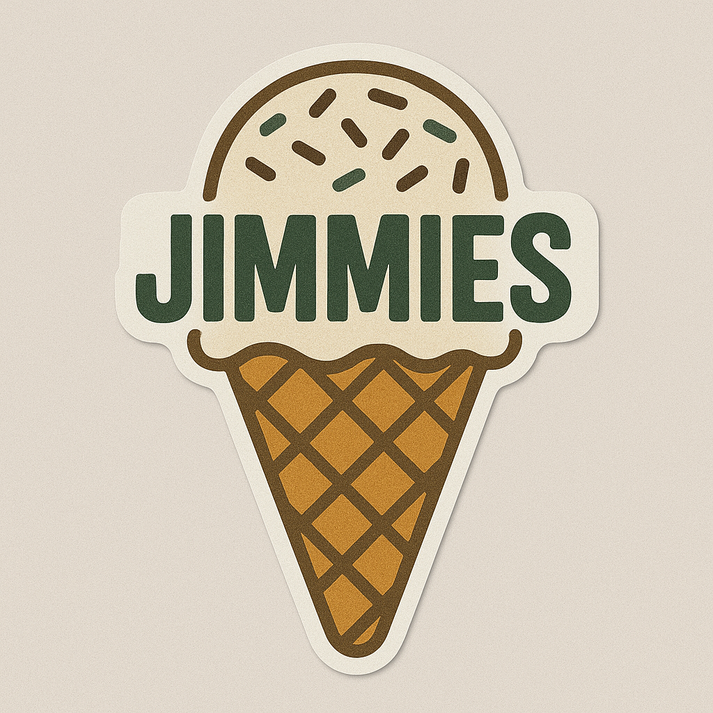ICE CREAM "JIMMIES" CONE STICKER