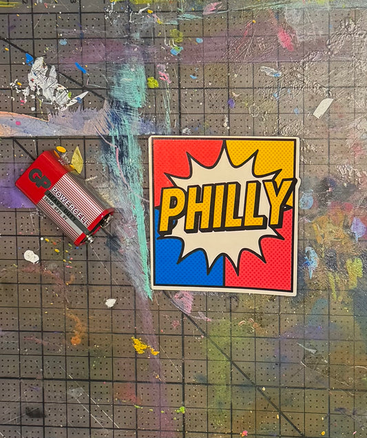 POP ART PHILLY SQUARE STICKER