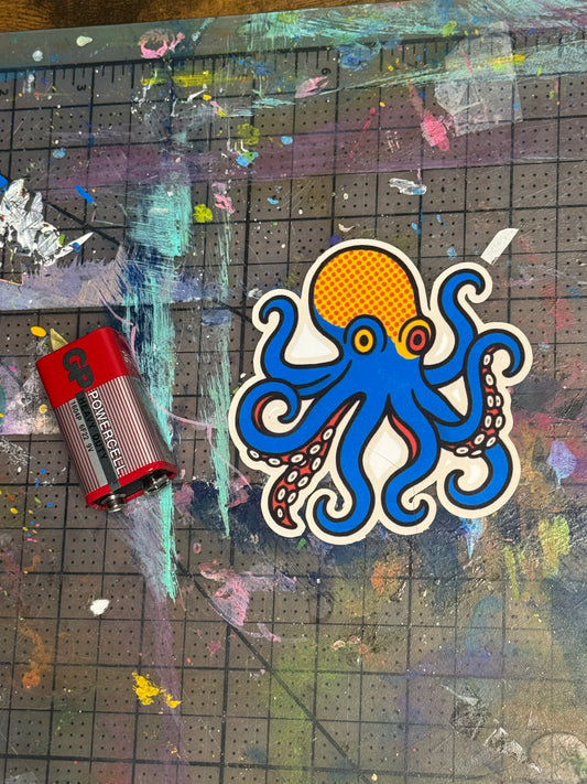 POP ART OCTOPUS STICKER