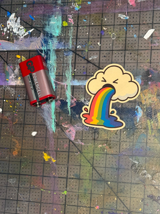 RAINBOW VOMIT STICKER