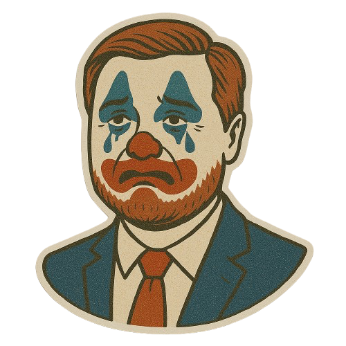 JD VANCE CLOWN STICKER