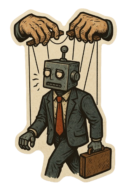 WORKING MIDDLE CLASS ROBOT STICKER