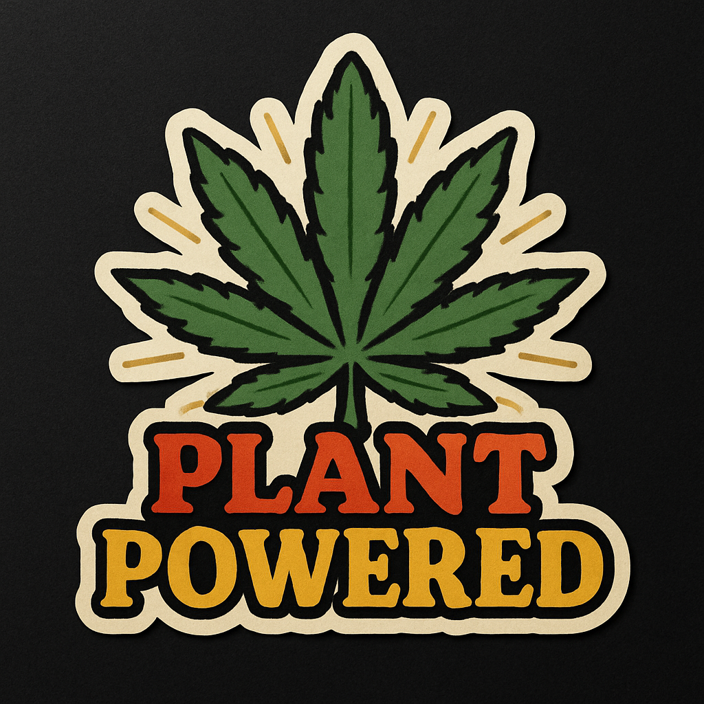 PLANT POWERED WEED PLANT STICKER
