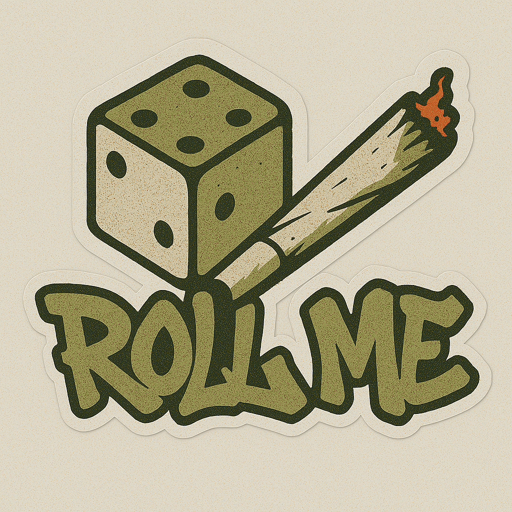 "ROLL ME" DICE & JOINT STICKER