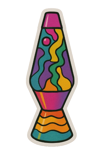 GROOVY LAVA LAMP STICKER