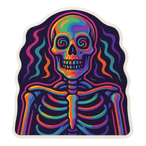 TRIPPY SKELETON STICKER