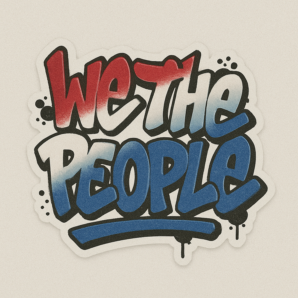 "WE THE PEOPLE" RED/WHITE/BLUE STICKER