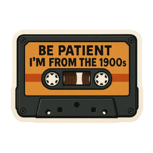 1900s CASSETTE TAPE STICKER