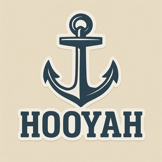 NAVY ANCHOR "HOOYAH" STICKER