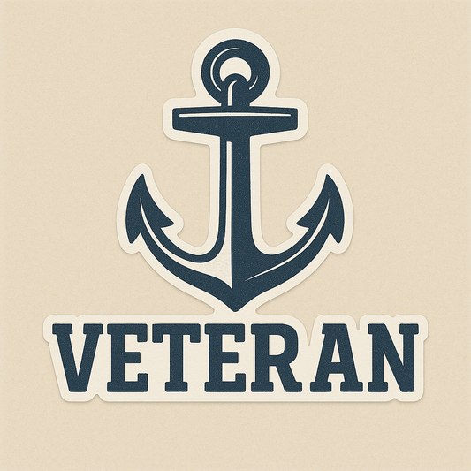 NAVY ANCHOR "VETERAN" STICKER