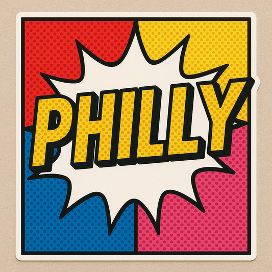 POP ART PHILLY SQUARE STICKER