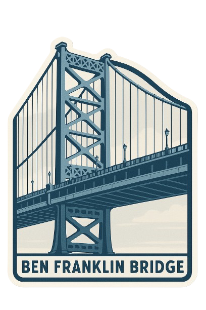 BEN FRANKLIN BRIDGE STICKER