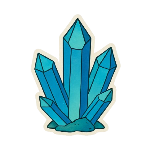 BLUE/GREEN CRYSTALS STICKER
