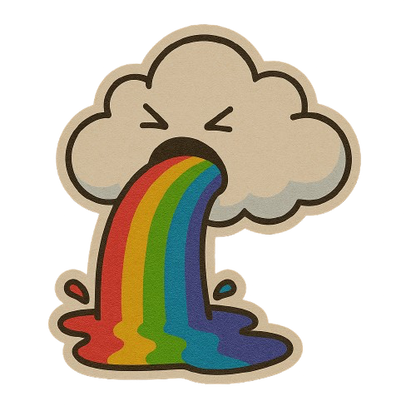 RAINBOW VOMIT STICKER