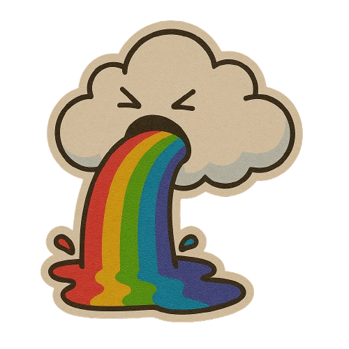 RAINBOW VOMIT STICKER