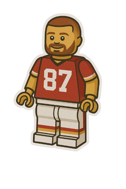 TRAVIS KELCE LEGO STICKER