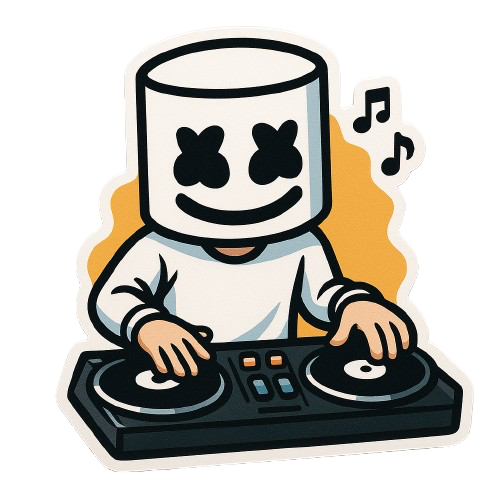 DJ MARSHMALLOW STICKER