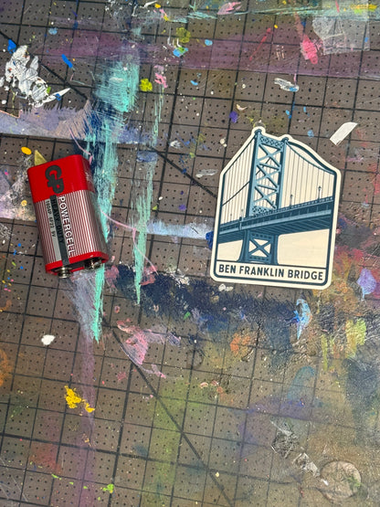 BEN FRANKLIN BRIDGE STICKER
