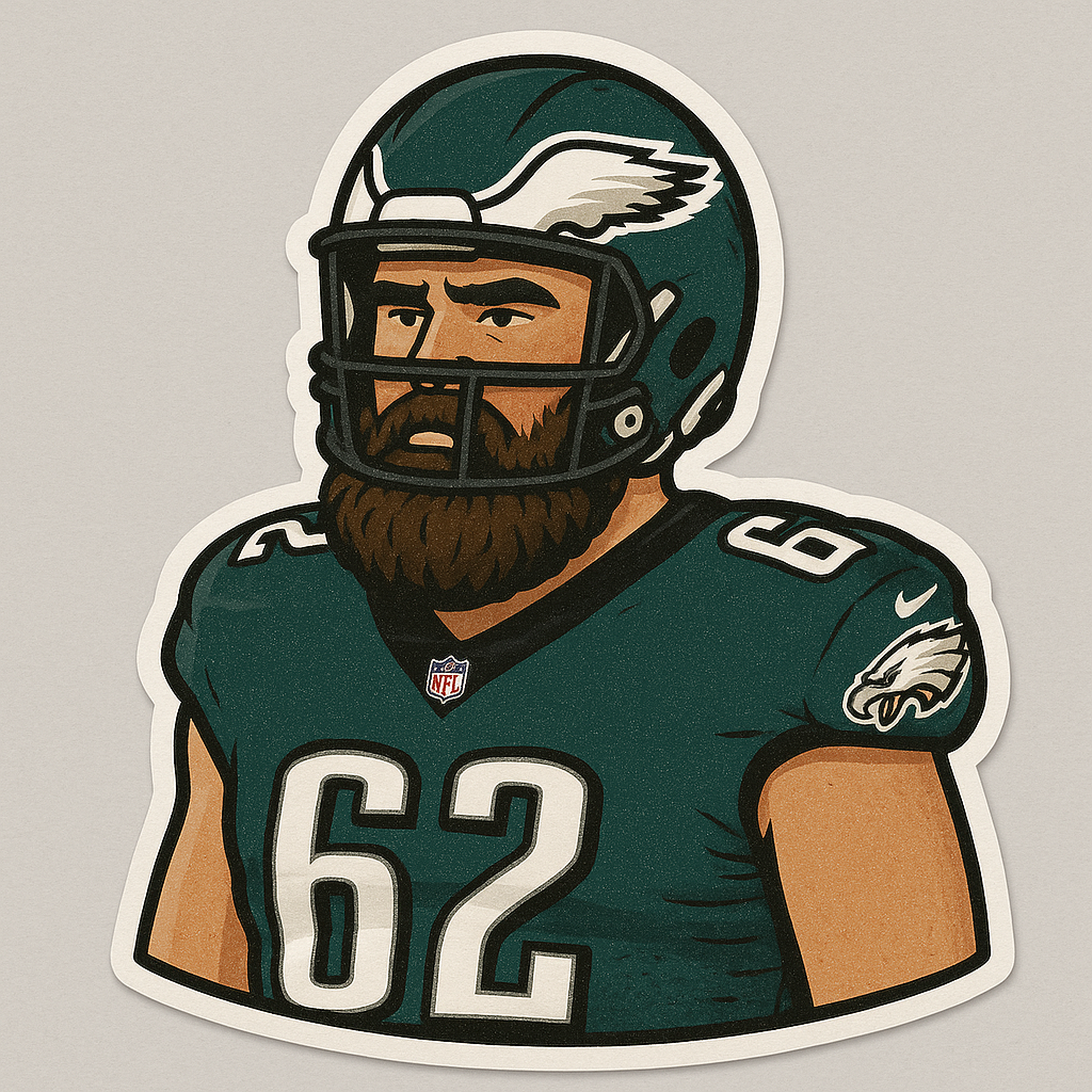 JASON KELCE #62 STICKER