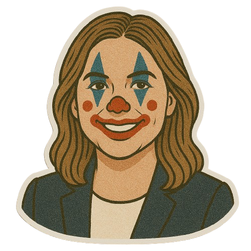 KAROLINE LEAVITT CLOWN STICKER