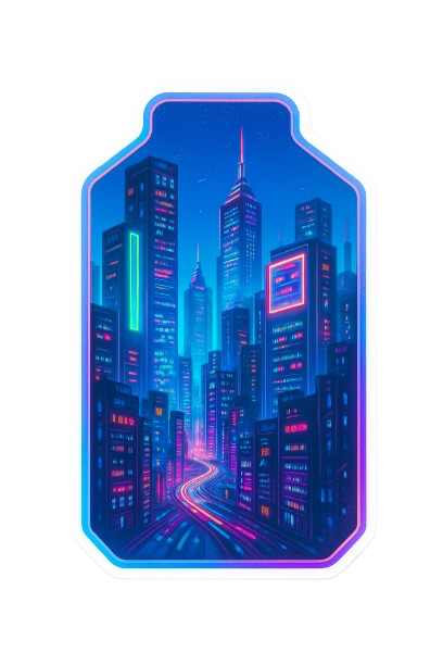 NEON CITY STICKER