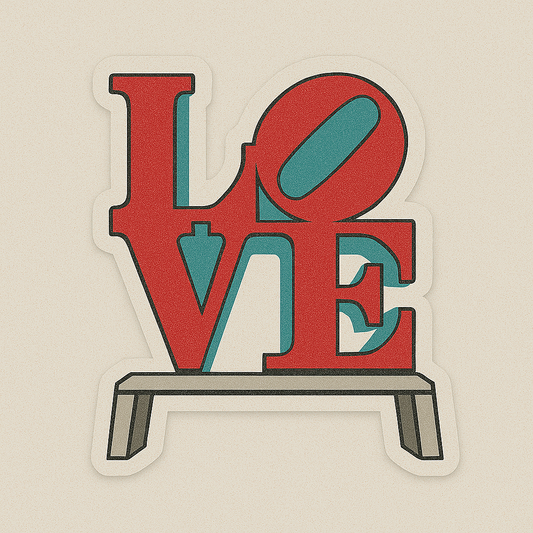 LOVE PARK ON A BENCH STICKER