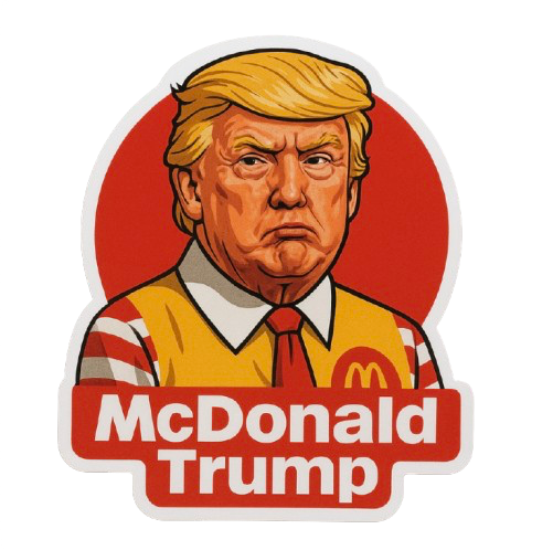 MCDONALD TRUMP STICKER