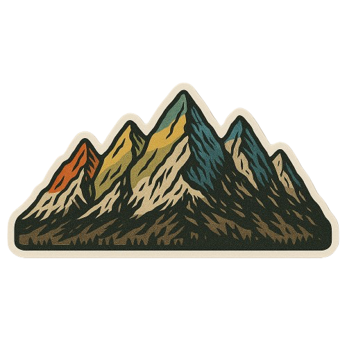 MOUNTAINS FULL OF COLOR STICKER