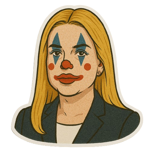 PAM BONDI CLOWN STICKER