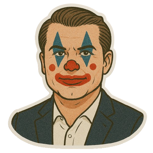 PETE HEGSETH CLOWN STICKER