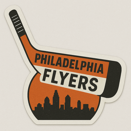 PHILADELPHIA FLYERS HOCKEY STICK WITH SKYLINE STICKER