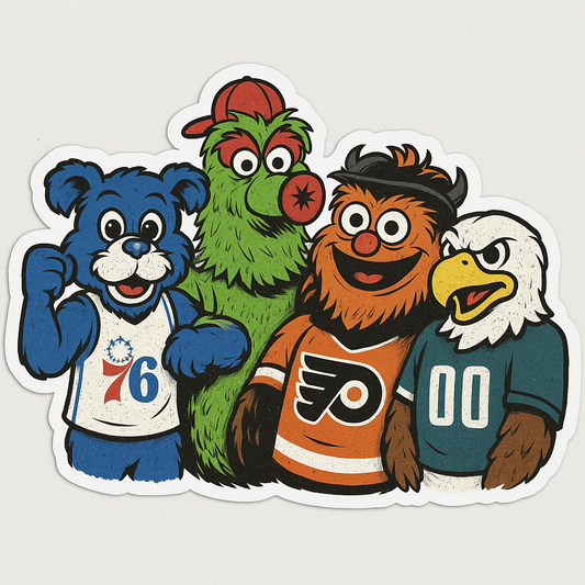 PHILLY SPORTS MASCOTS STICKER