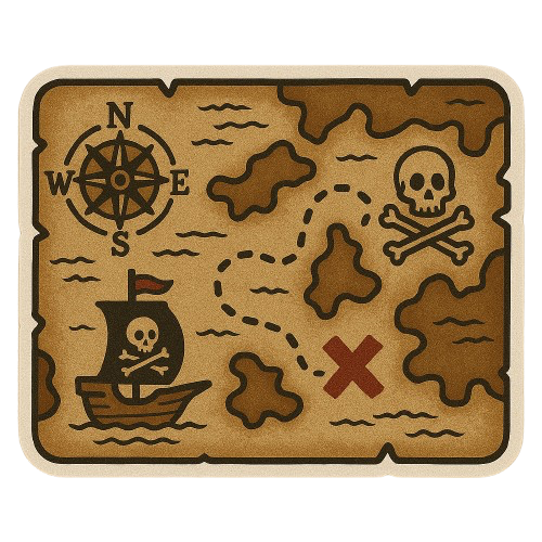 PIRATE MAP STICKER