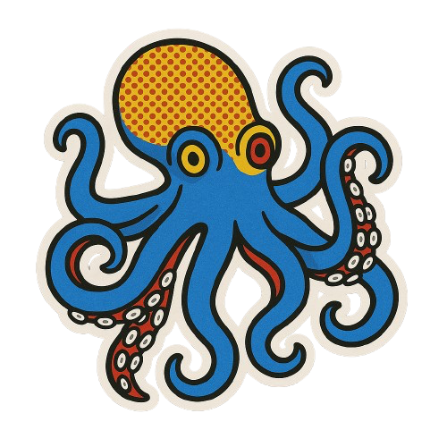 POP ART OCTOPUS STICKER