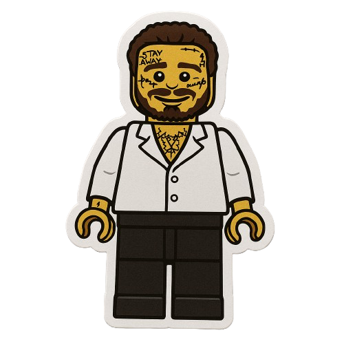 POST MALONE LEGO STICKER