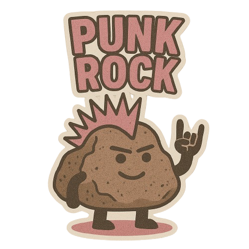 THE PUNK ROCK ROCK STICKER