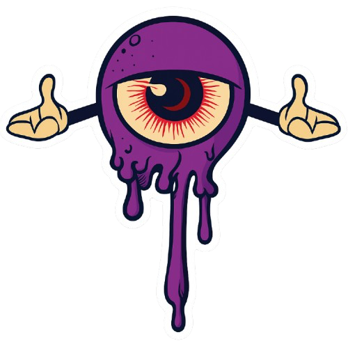 PURPLE EYE STICKER