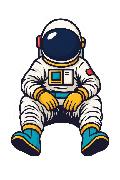 SPACE MAN STICKER