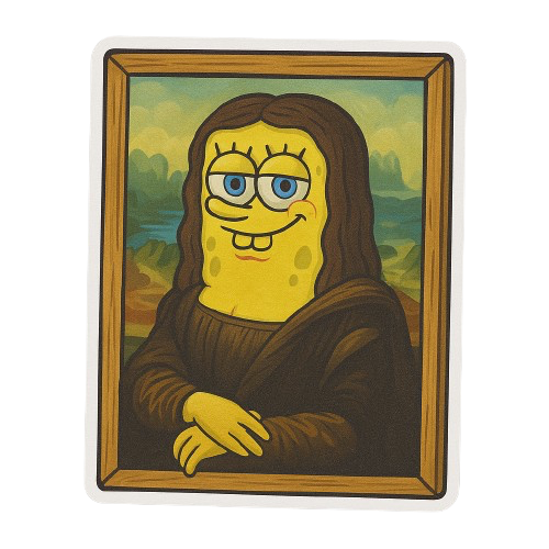 SPONGEBOB MONA LISA STICKER