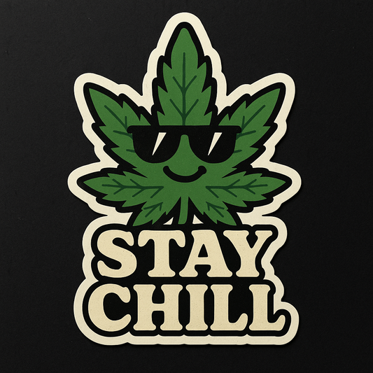 STAY CHILL WEED PLANT STICKER